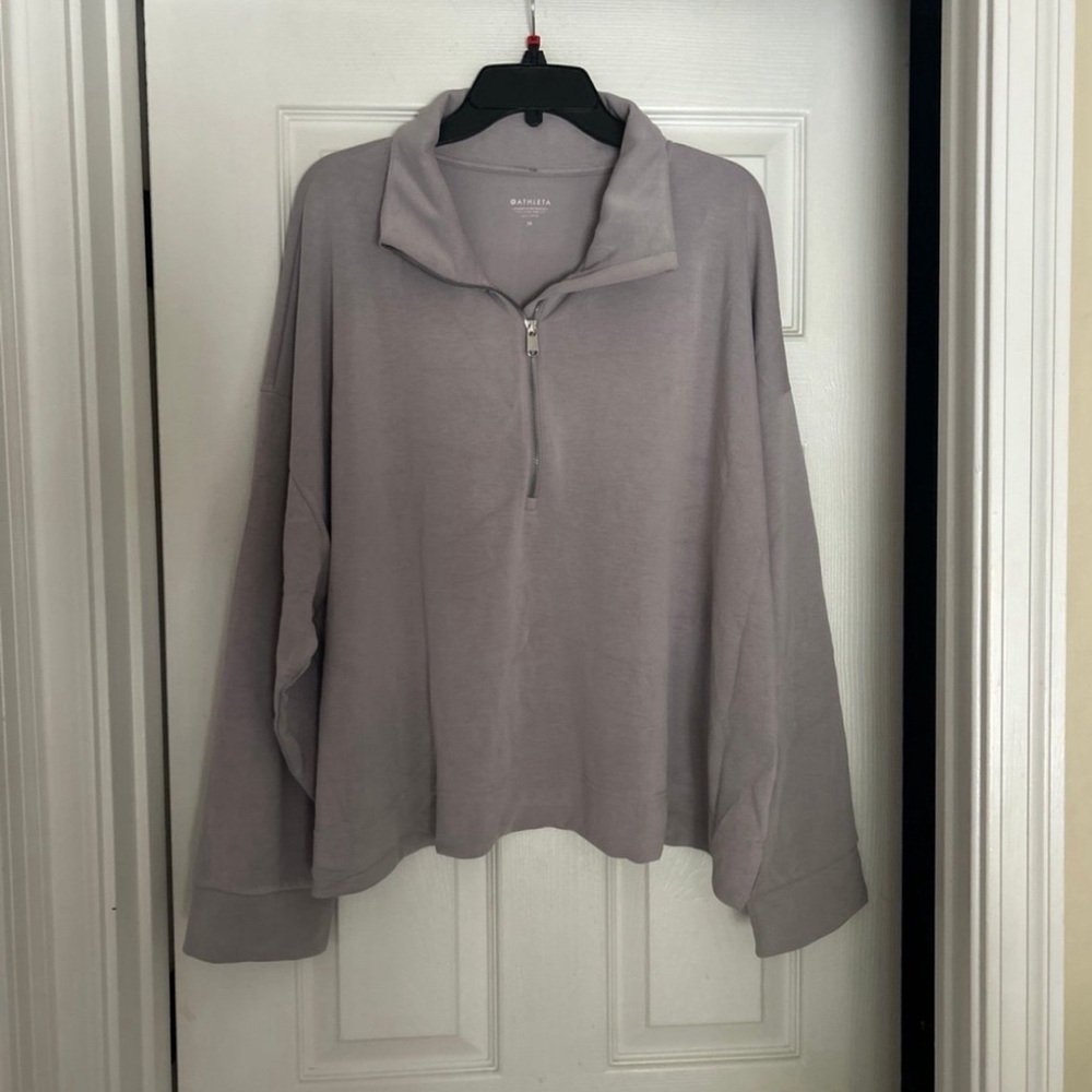 Athleta seasoft 1/4 zip sweatshirt, nwt size 1X